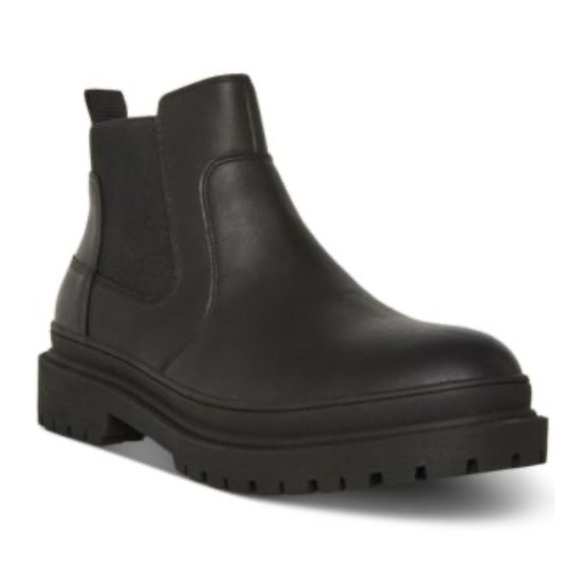 Madden Mens Kresto Black FauxLeather Chelsea Boots Shoes NEW in Box - Size 13